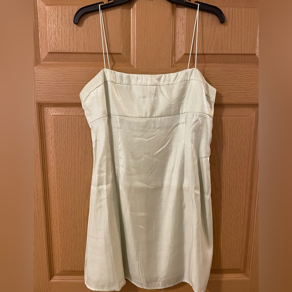 Princess Polly Shimmering Light Green Mini Dress